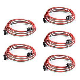 BTF-LIGHTING 5 pcs/Pack 20AWG 3 Pin JST SM Male Female Plug LED Connector 3.28ft(1m) Extension Cable for WS2812B WS2811 WS2814 SK6812 FCOB RGB CCT LED Strip Lights Without Soldering Controller Wire
