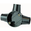 3 Way TEE Box Black 25MM, Conduit Fittings Bodies/Boxes Cable