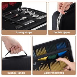 Noverlife - Bolsa de peluquero para cortadoras y suministros, funda portátil para peluqueros, resistente al agua, bolsa de transporte para peluqueros, caja de almacenamiento para hombres