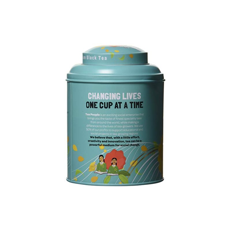 Tea People Bombay Chai, 20 Tea Pyramids in Tin Caddy