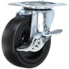 ハンマーキャスター(Hammer Caster) Gシリｰズ旋回式ゴム車輪 75mm ストッパｰ付 415G-R75