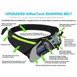AiRunTech Running Hydration Belt with Water Bottle Holder,Hiking Fanny Pack for Phone and Wallet,Running Bag Runners Essentials Accessories Marathon Triathlon Walking Jogging Gear Gift