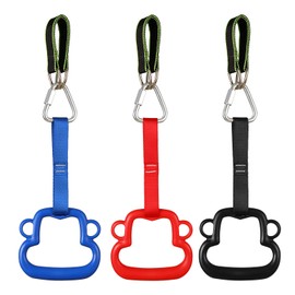 PELLOR Kids Gymnastic Rings Backyard Playground Play Sets for Obstacle Ring, Monkey Ring, Climbing Ring Training (Polychromatic)