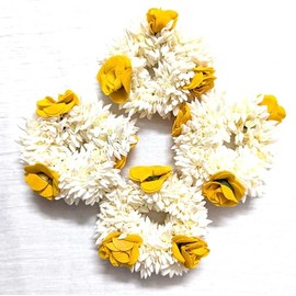 Pretty Charming Artificial Hair Gajra Band (Set of 4) (yellow 4)