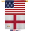 England US Friendship House Flags 2 pcs Pack Regional USA
