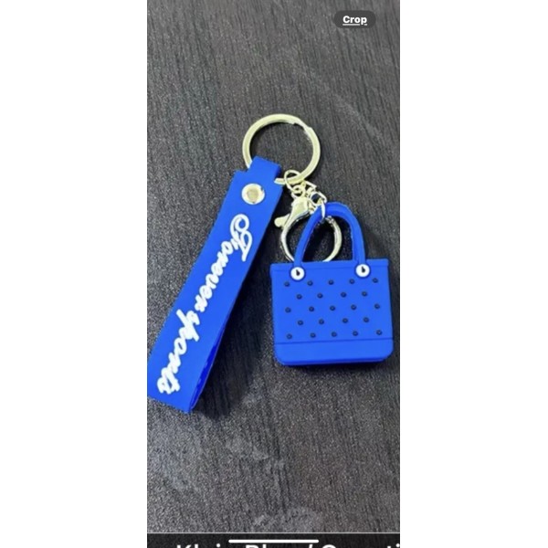 Mini Hole Pink Bogg Bag Keychain Wristlet Chain Cord Bogg