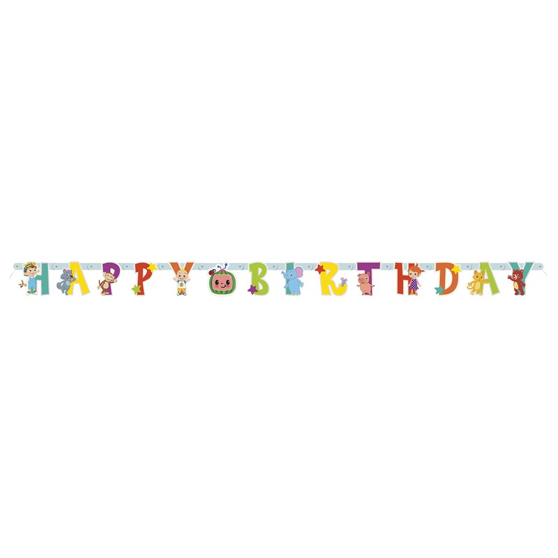 Cocomelon "Happy Birthday" Large Jointed Banner - Vibrant & Adorable