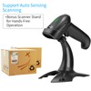 Bluetooth Barcode Scanner with Stand,Alacrity 1D Hands-Free Automatic Scanning 3-in-1