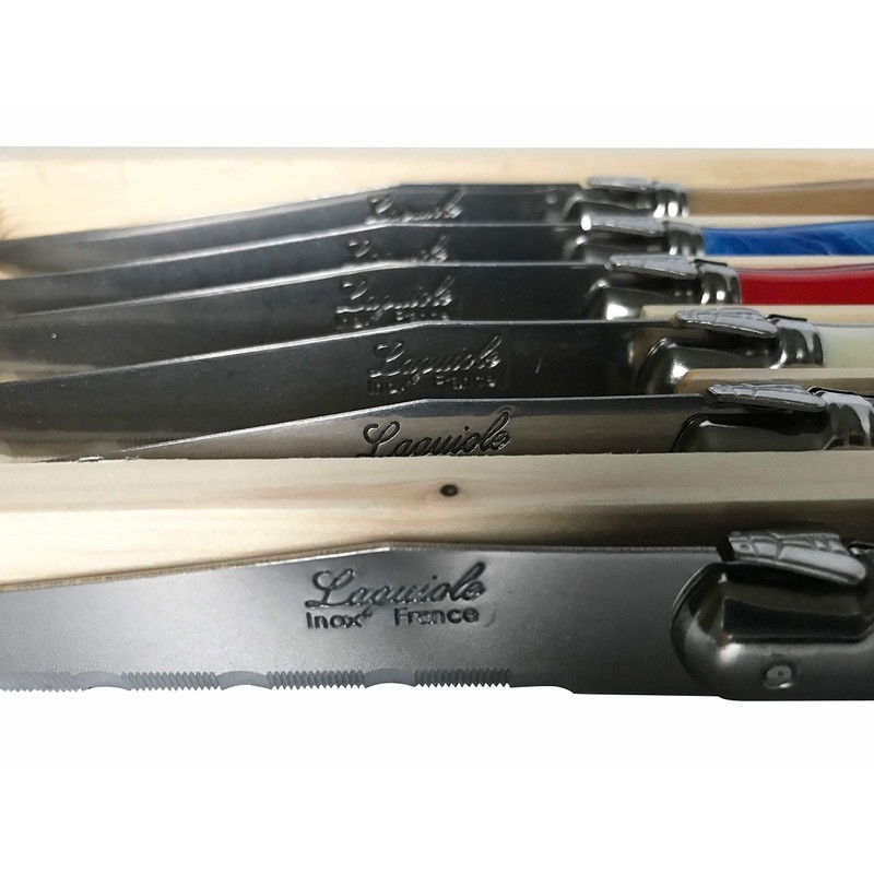 Clermont Coutellerie Laguiole Serrated Edge Sharp Premium Dishwasher Safe Full