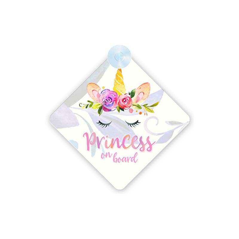 Princess on Board Car Sign - Unicorn Princess 002 Design
