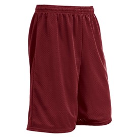 Champro Diesel 9" Inseam Polyester Short, Adult Small, Cardinal
