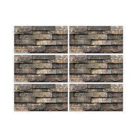 Ainteseaned 12 Sheets of 3D Wallpaper Peel and Stick Kitchen Backsplash Tiles,Imitation Foam 3D Brick Wallpaper Adhesive Wall Tile Covering Panels (30 * 15cm)