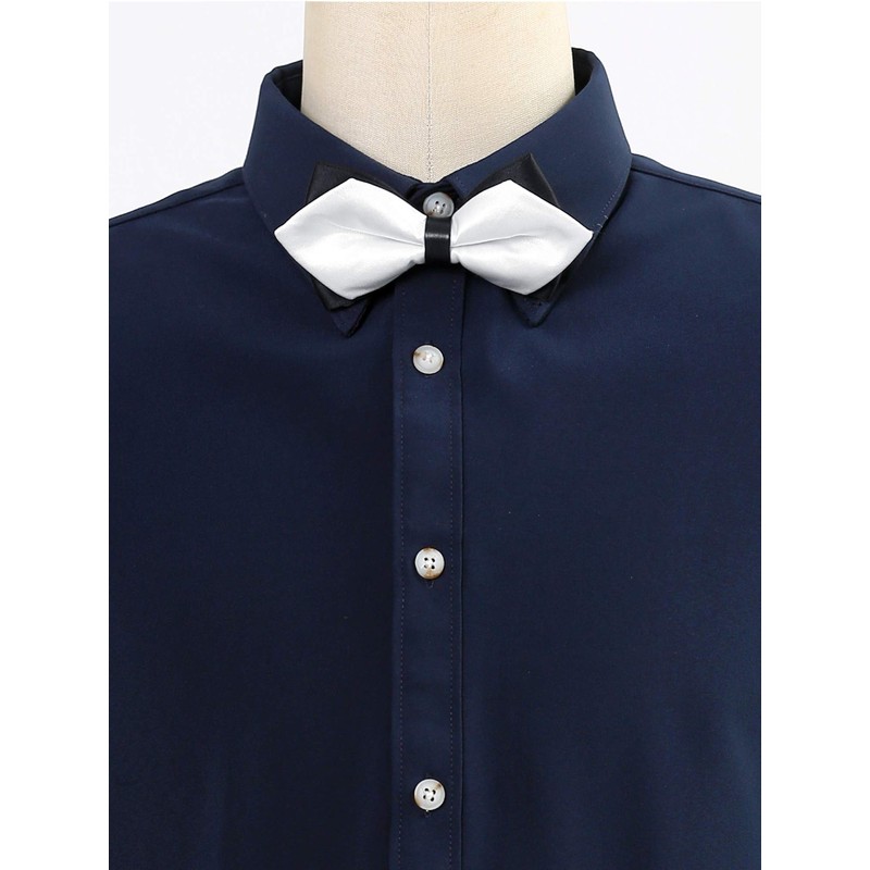 [Allegra K] Men's Solid Pre-tied Bow Tie Weeding Party Bow