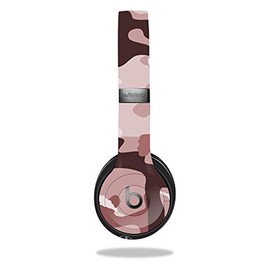 MightySkins Skin Compatible with Beats Solo 3 Wireless Headphones wrap Cover Sticker Skins Brown Camo