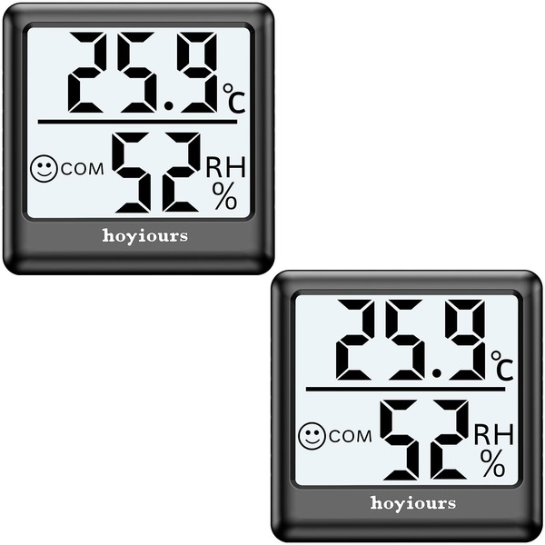Thermometer Hygrometer Indoor hoyiours Digital Thermo-Hygrometer with Large LCD Screen,