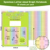 2 Pack 8.5×11 Colored Graph Paper Pad Math Notebook Graph