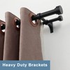 Heavy Duty Double Curtain Rods with Cylindrical Cap Finials -
