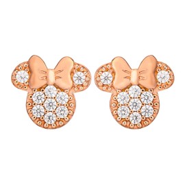 Minnie Mouse Stone Set Rose Gold Earrings E904431PZWL.PH