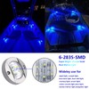 FZSSHYG 4Pcs 3" Round Chrome Blue Marine Boat Lights for