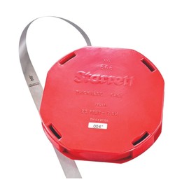 Starrett Tempered Steel Thickness Gage or Feeler Stock in Rolls with Dispenser Case - Ideal for Carpenters and Home Improvement - 0.004" Thickness, 25' x 1/2" - 666-4