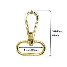 Goyunwell Swivel Lobster Clasps 1" Swivel Hooks for Purse Making Push Gate Snap Hook Clasp Gunmetal Gold Antique Bronze Lobster Clasp Swivel Snap Hooks Clips 15pcs (Multicolor, 1 inch)