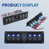 Rocker Switch Panel, GLOBLED Universal 6 Gang Switch Box with