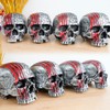Tooyuart Motorcycle Helmet Rack Wall Mount,Red Skull Helmet Holder Wall