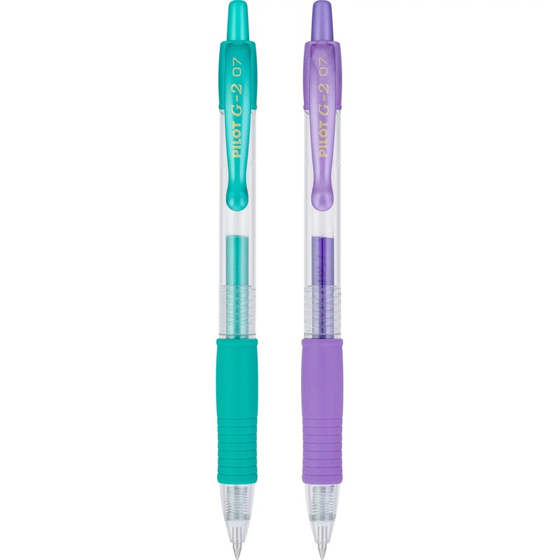 PILOT G2 Metallics Refillable & Retractable Rolling Ball Gel Pens,