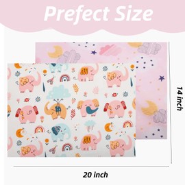 Children's Cushion Cover, Pack of 2, 100% Cotton Baby Pillowcase, 40 x 60 cm Cushion Cover, Soft, Breathable for Boys and Girls, Bed Linen, Baby Pillow Cover with Envelope