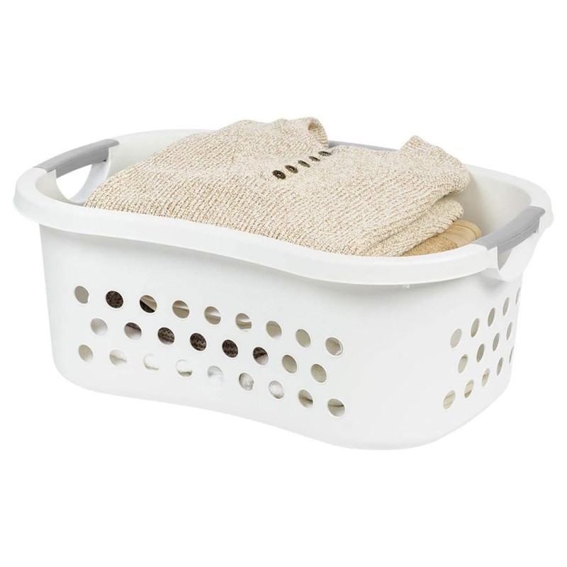 IRIS USA 50L Plastic Hip Hold Laundry Basket with Built-In