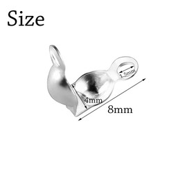 Mulutoo 1600Pcs Bead Tips Knot Covers Clamshell Fold-Over Bead Tips Knot Covers Metal Open Bead Tips Knot Covers Iron Clamshells Terminators Wire Crimp End Caps for Jewelry Making Craft DIY,Gold