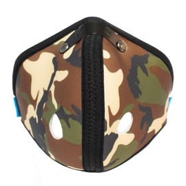 RZ Mask M2N Nylon Reusable Dust Mask for Woodworking, Landscaping, ATV, Pollution with 3 Active Carbon Filters - Large - Camo