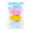 Nakabayashi HPP-ERA-P Hippopo Series Mascot Eraser, Pastel, Pack of 3