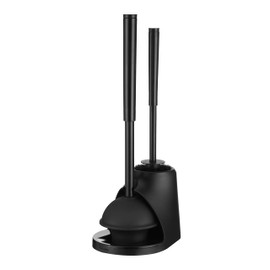 ToiletBuddies Toilet Brush & Plunger set - Toilet Bowl Brush and Holder, 2 in 1 Bristle Toilet Brush & Plunger Set for Bathroom