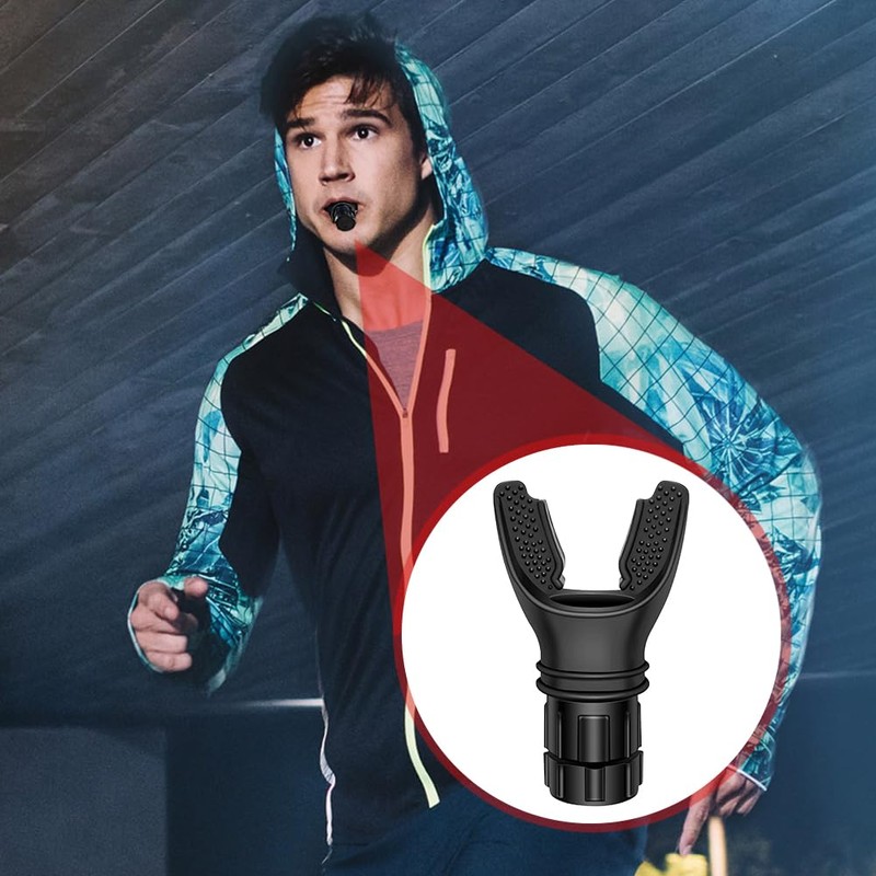 Amusingtao Breathing Trainer, Portable Lung Exerciser and Lung Trainer, Adjustable