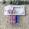 Pink Press on Nails Pointed Almond Short Fake Nails Stick