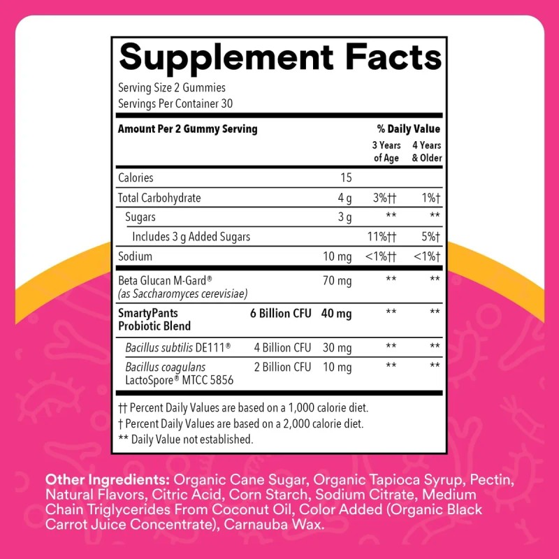 Smartypants Probiotico Inmunidad Ninos 4 Billion Cfu Fresa