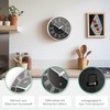 Mebus Radio Controlled Wall Clock 26cm Silent Roman Numerals Silver