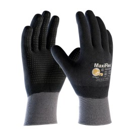 PIP 34-846 ATG MaxiFlex Micro Foam Nitrile Grip WORK GLOVES Dotted Palms 6 PAIR - Medium