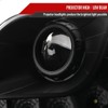 Projector Headlights w/SMD LED Light Strip (Black Housing/Clear Lens) Made