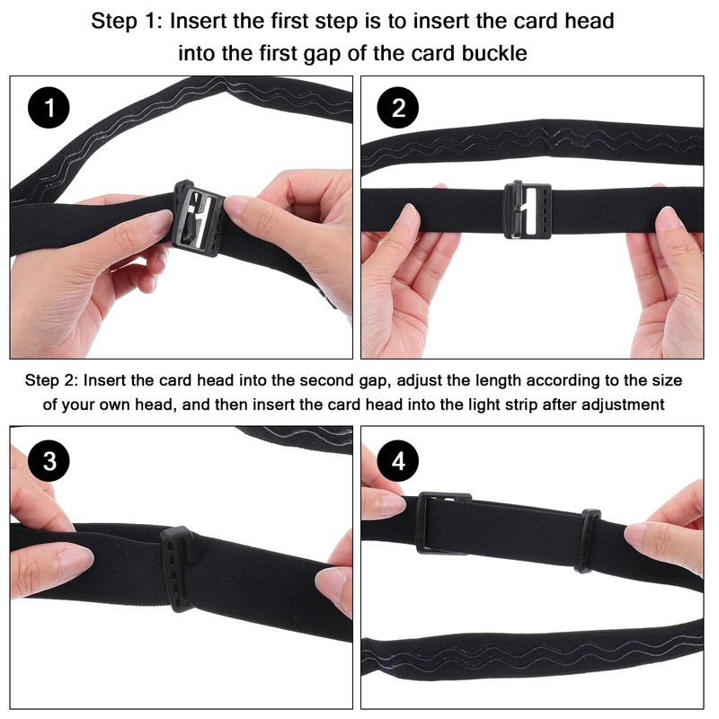 GEEHUA Pack of 2 Elastic Headlamp Band, Adjustable Replacement Holder