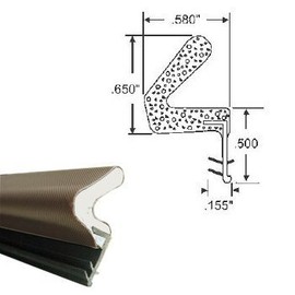 Door Weatherstrip, Kerf-Mounted, Foam Style, 82", Bronze
