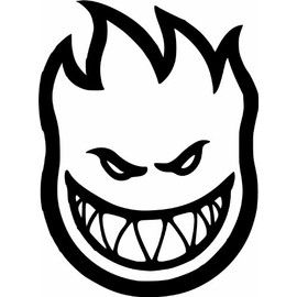 Spitfire sticker 6 inch Black Spitfire Wheels skater decal