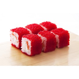 Genki Red Tobiko Flying Fish Roe – Premium Wild-Caught Taiwanese Caviar with Crisp “Pop” Texture for Sushi, Nigiri & Garnishes (50g Glass Jar)