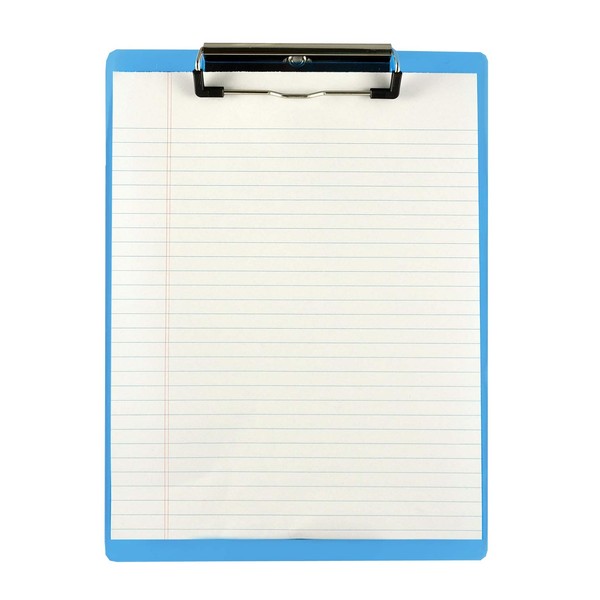 Saunders US-Works 21567 Acrylic Clipboard - Blue, Letter/A4 Size, High-Clarity