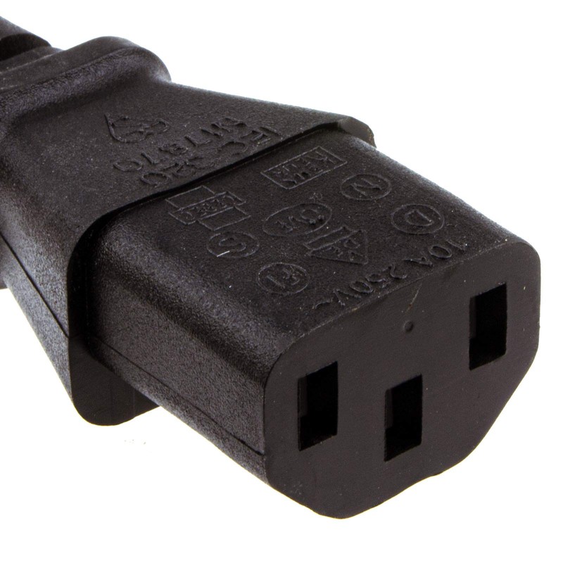 Euro 2-Pin Schuko Plug Power Cord for IEC C13 Plug