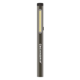 Scangrip Work Pen 200 R, Rechargeable LED Penlight, 200 Lumen, Dimmer Function, Slim Design, Built-in Magnets and Pocket Clip, Durable Aluminum Body, for Inspection Work