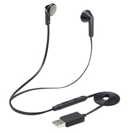Elecom HS-EP19UBK Headset Earphone Microphone USB Connection Stereo Black