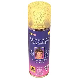 Rubies Gold Glitter Haircolor Costume Hairspray for Adults, Unisex 3 Ounce