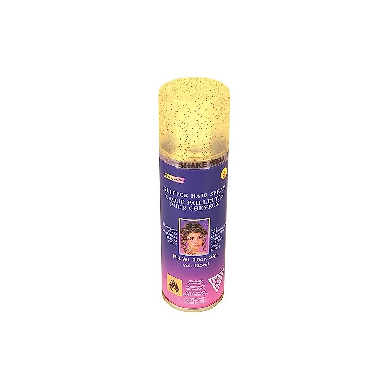 Rubies Gold Glitter Haircolor Costume Hairspray for Adults, Unisex 3